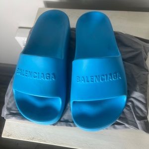 Authentic Balenciaga Chunky Slides in blue